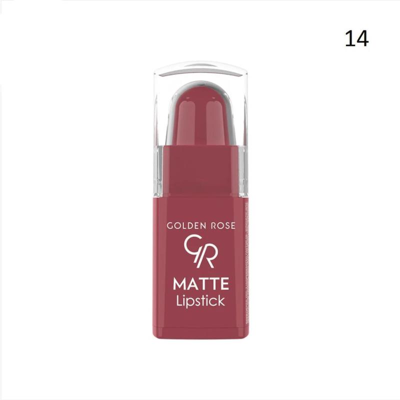 رژ لب مینی گلدن رز مدل matte lipstick 
