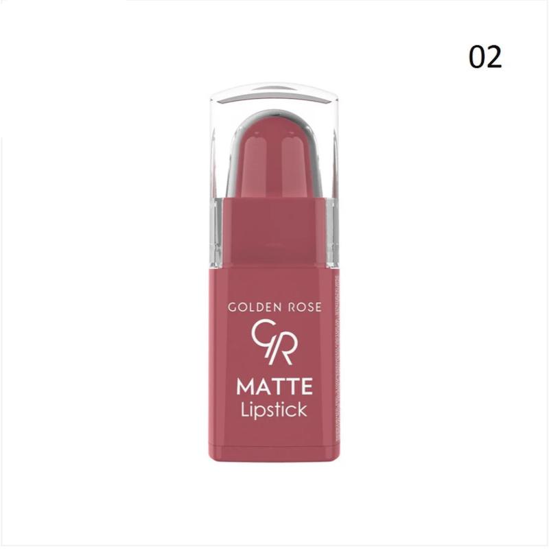 رژ لب مینی گلدن رز مدل matte lipstick 