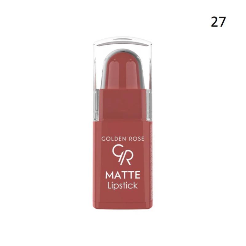 رژ لب مینی گلدن رز مدل matte lipstick 