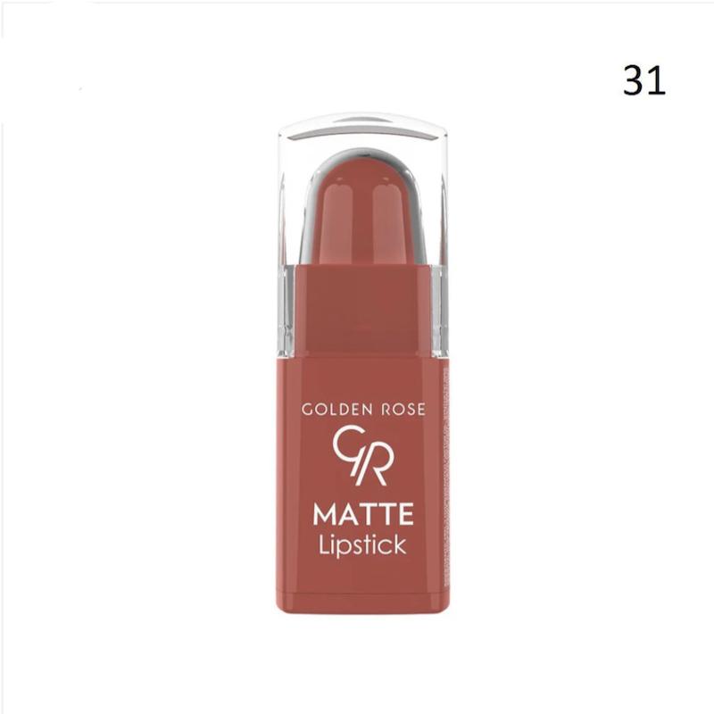 رژ لب مینی گلدن رز مدل matte lipstick 