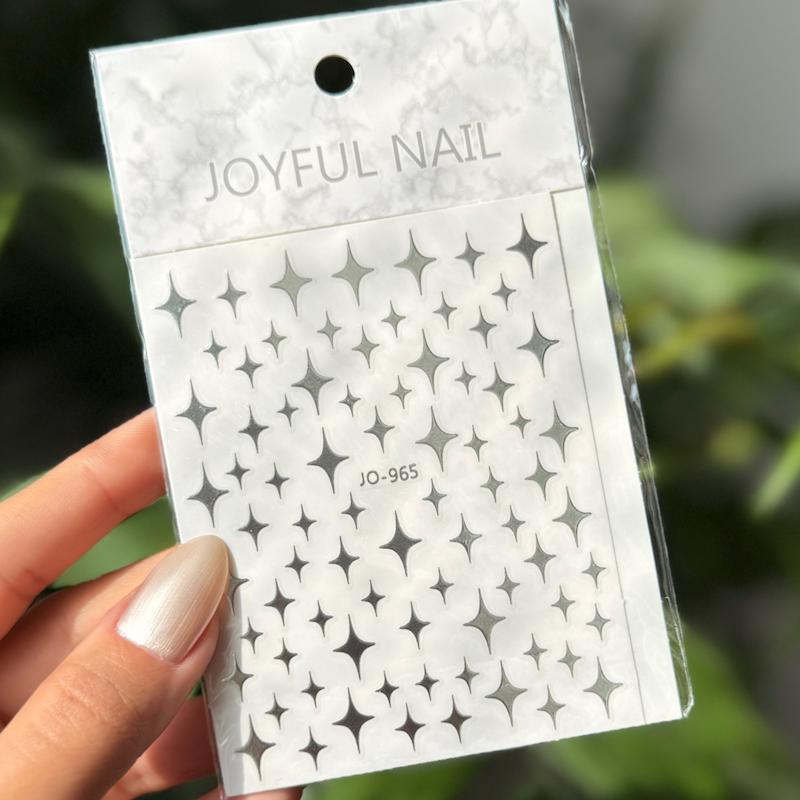 استیکر روسی اسپارکل نقره ای متالیک 965