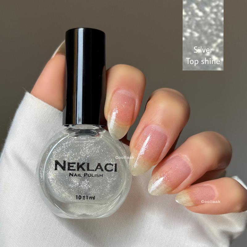 تاپ شاین نقره ای نکلاسی silver top shine 