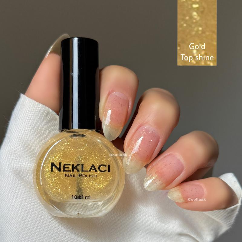 تاپ شاین طلایی نکلاسی gold top shine