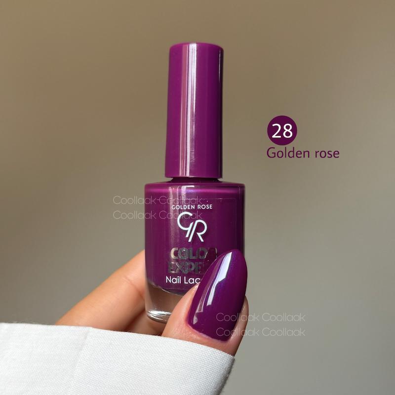 لاک گلدن رز کد 28 golden rose شاین دار