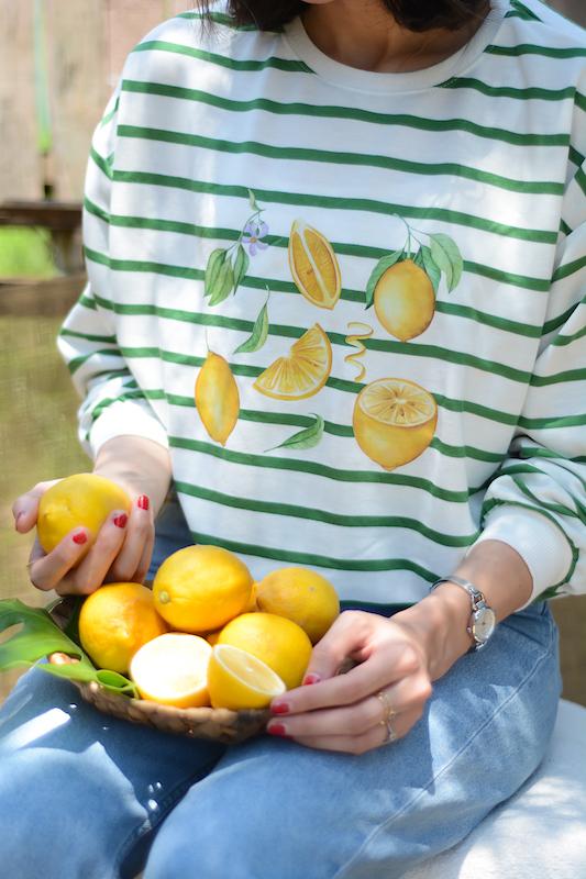 بلوز راه راه لیمو 🍋