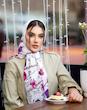 روسری نخ حریر گل درشت قواره ۱۲۰