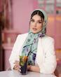 روسری نخ حریر گل درشت قواره ۱۲۰
