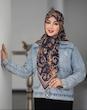 روسری حریر نخ گل رز قواره ۱۲۰ 