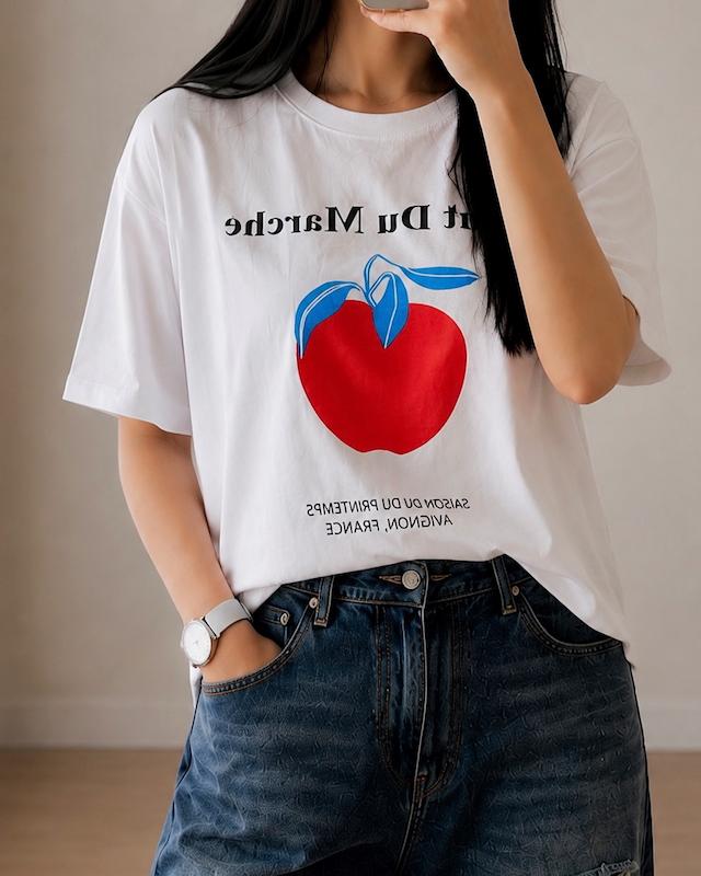 تیشرت برند h&m طرح سیب