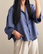 شومیز آبی تیره Zara کد 039