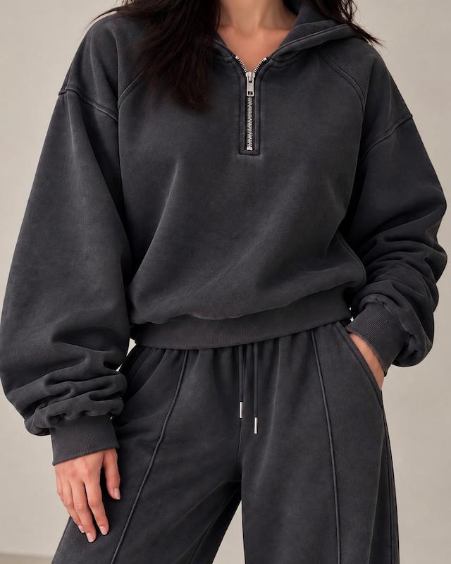 ست دورس نیم زیپ و شلوار Zara