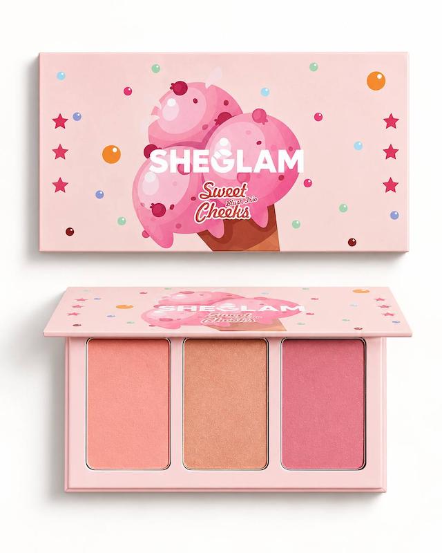 پالت رژگونه سه‌رنگ شیگلم مدل Sweet Cheeks | SHEGLAM Blush Trio