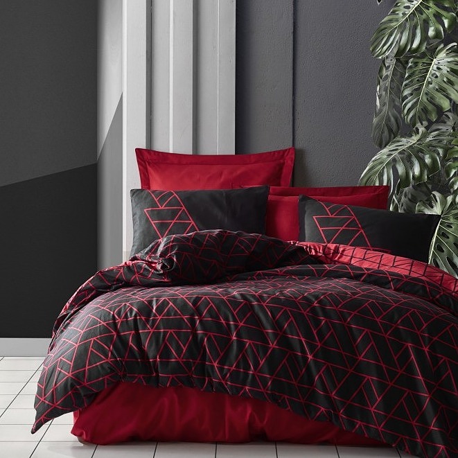 ست کاور دونفره  Dark Shadow bordo