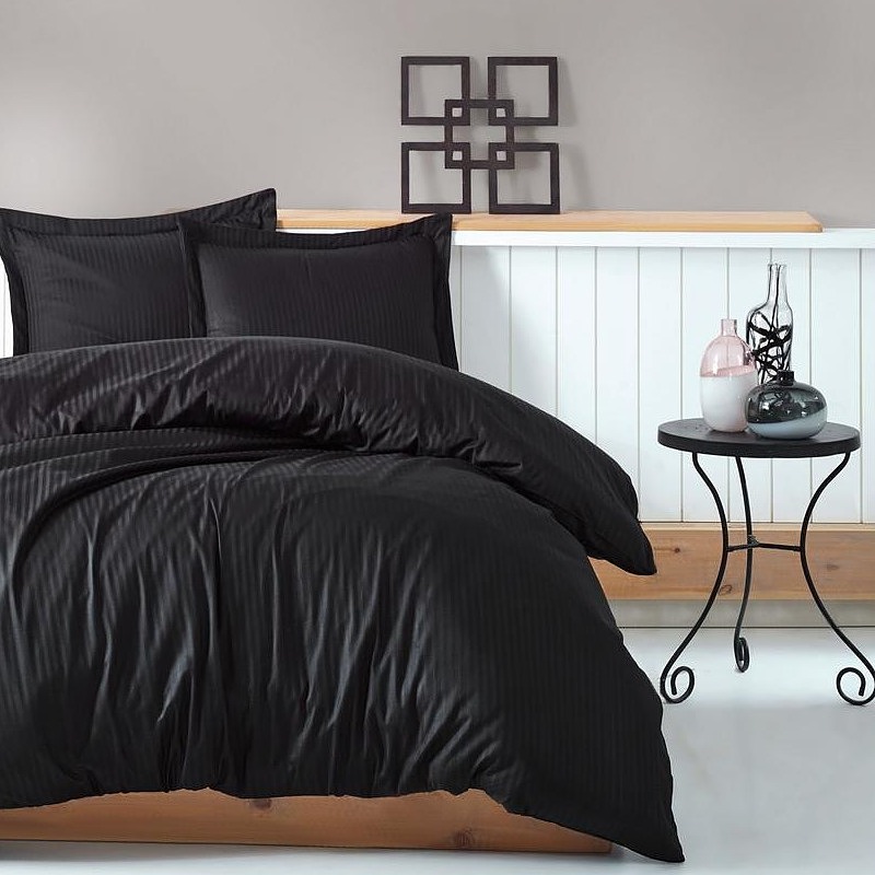 ست کاور دونفره  Elegant Stripe siyah