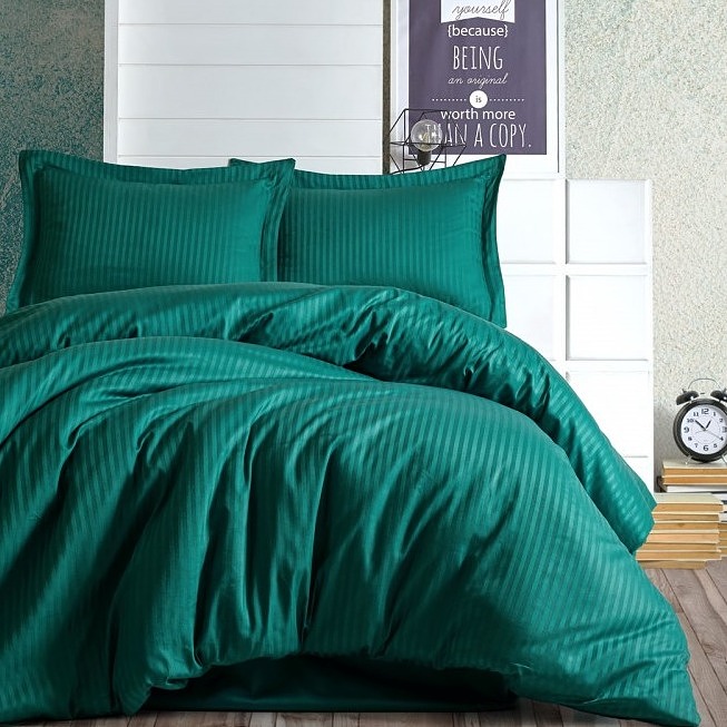 ست کاور دونفره  Elegant Stripe petrol 