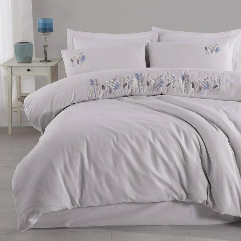 ست کاور دونفره Şaheser - Nilda Açık Gri