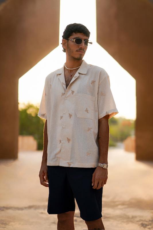 پیراهن نچرال گلدوزی