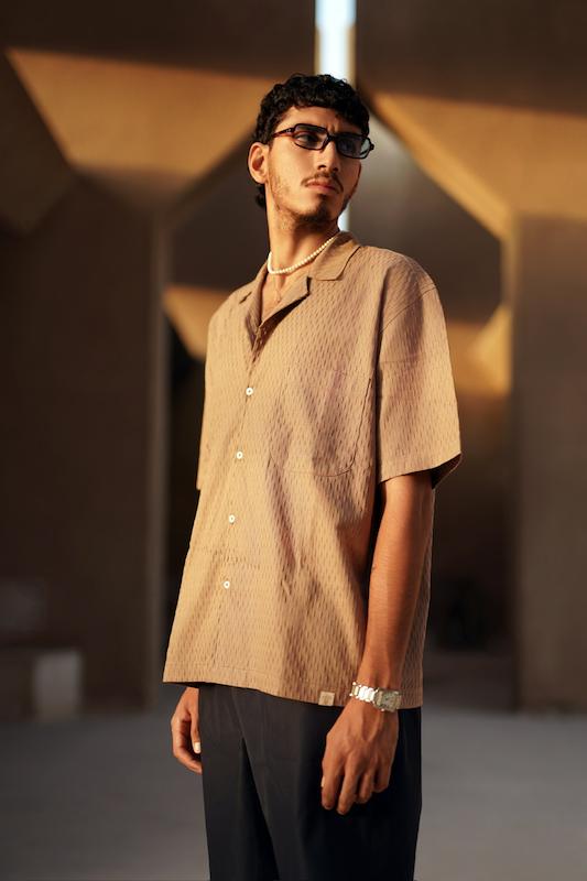 پیراهن لینن نسکافه ای