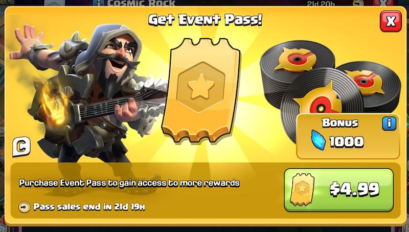 خرید رویداد مینی پس کلش آف کلنز