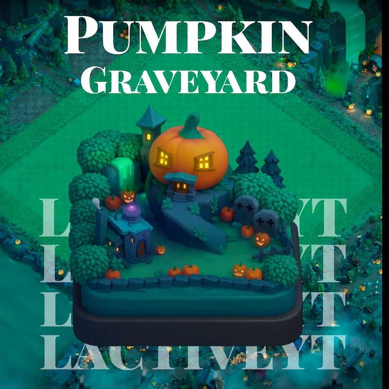 منظره قبرستان کدو تنبل Pumpkin Graveyard کلش اف کلنز