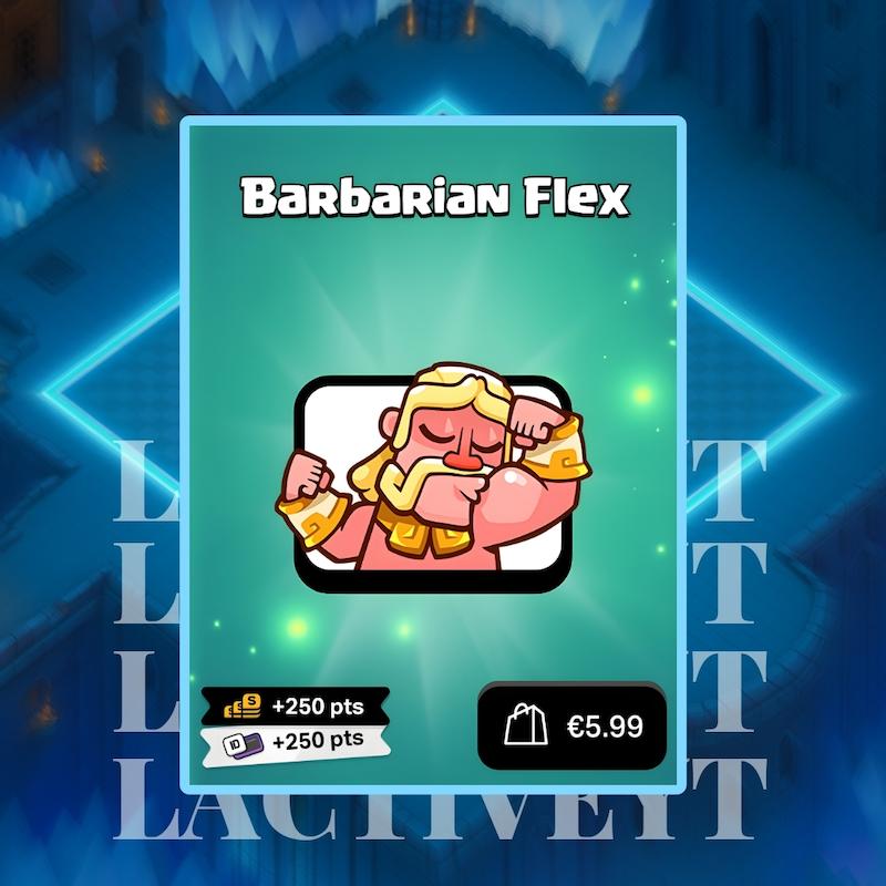 شکلک قدرت نمایی بربر کلش رویال | Barbarian Flex