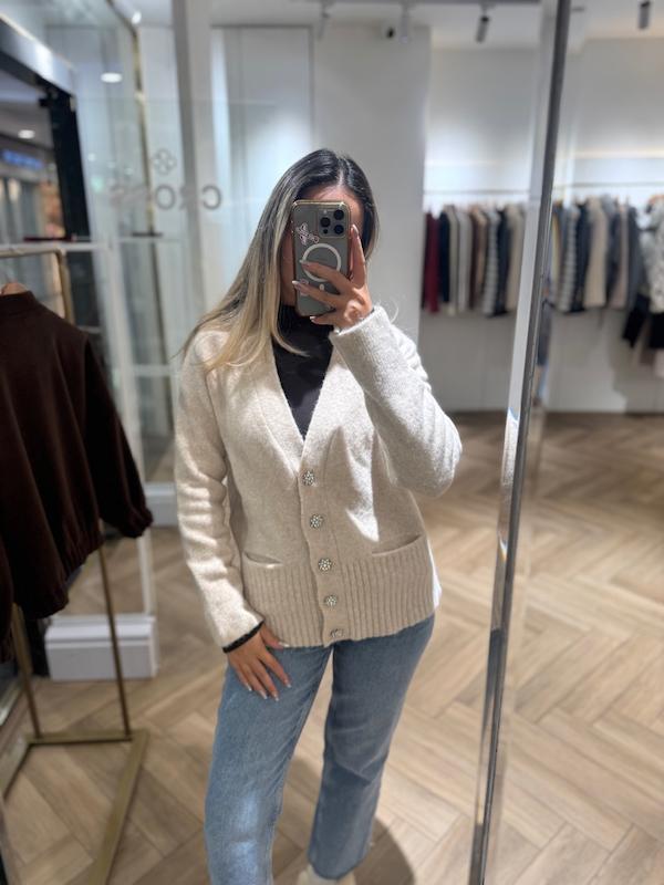 1808 کاردیگن دکمه نگینی