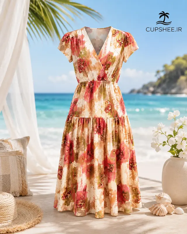 پیراهن زنانه کاپشی CUPSHE اورجینال طرح گلدن نایت 