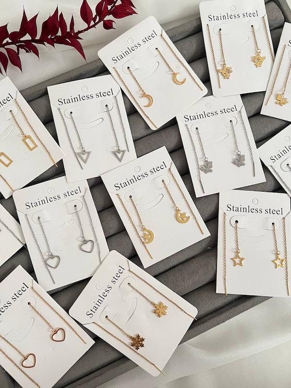 گوشواره بخیه ای استیل