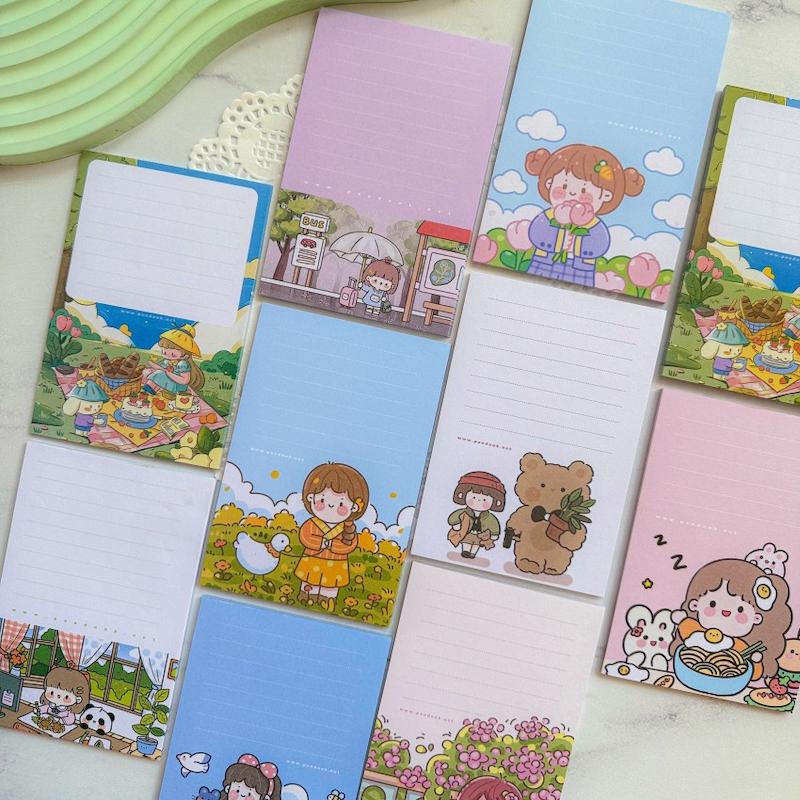 کاغذ یادداشت طرح دخترانه