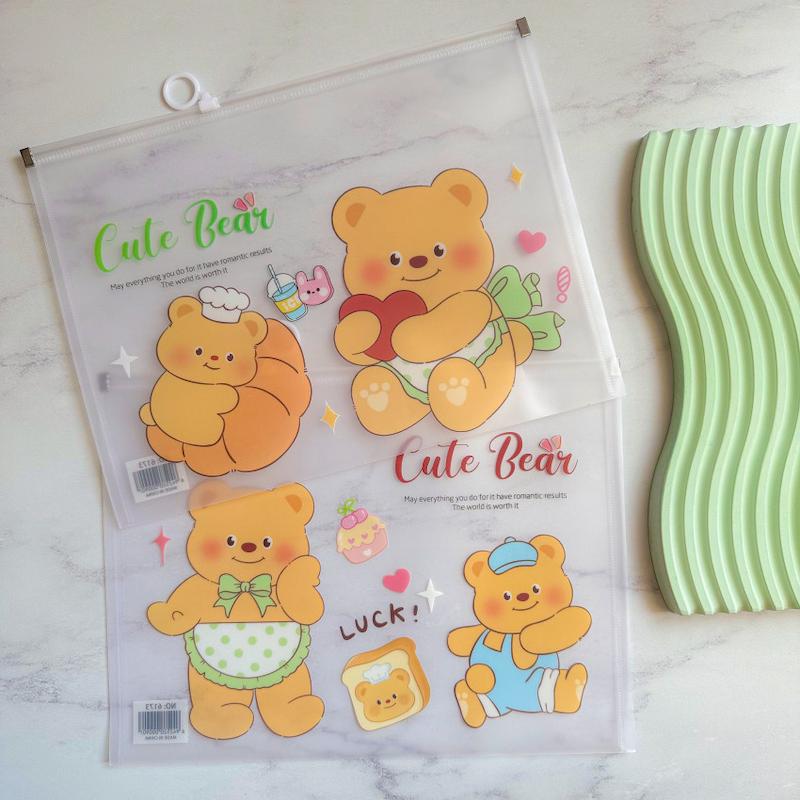 کاور زیپی A4 طرح خرس کیوت