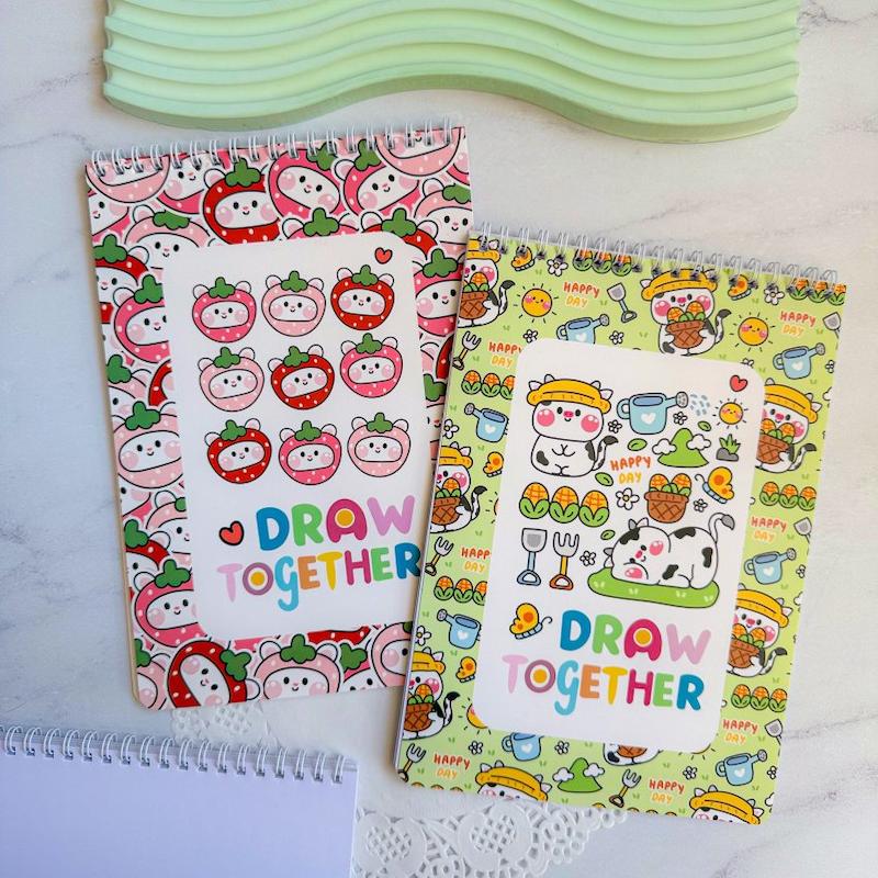 دفتر نقاشی فانتزی فنر بالا