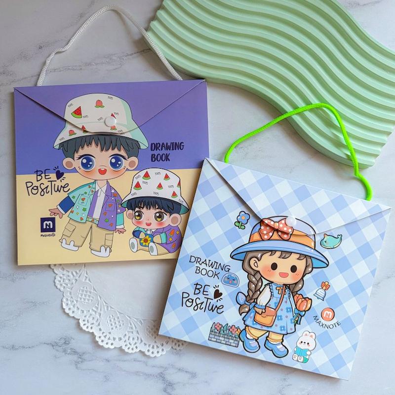 دفتر نقاشی فانتزی دکمه دار