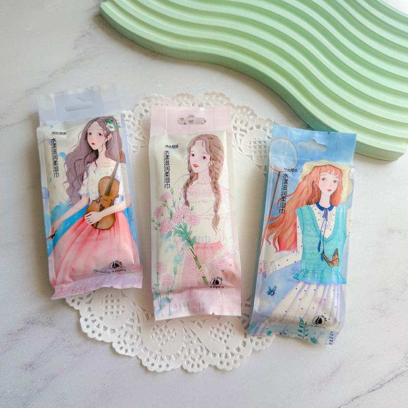 دستمال مرطوب طرح دختر