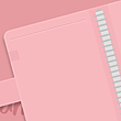 کلاسور چرمی کیوتی Pink Binder (20 حلقه)