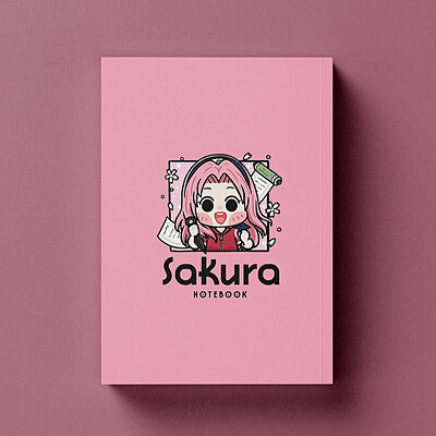 دفتر شطرنجی کیوتی طرح Naruto Shippuden مدل Sakura Haruno