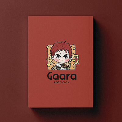 دفتر شطرنجی کیوتی طرح Naruto Shippuden مدل Gaara