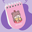 دفترچه سیمی ساده PITICO مدل Cute Life 