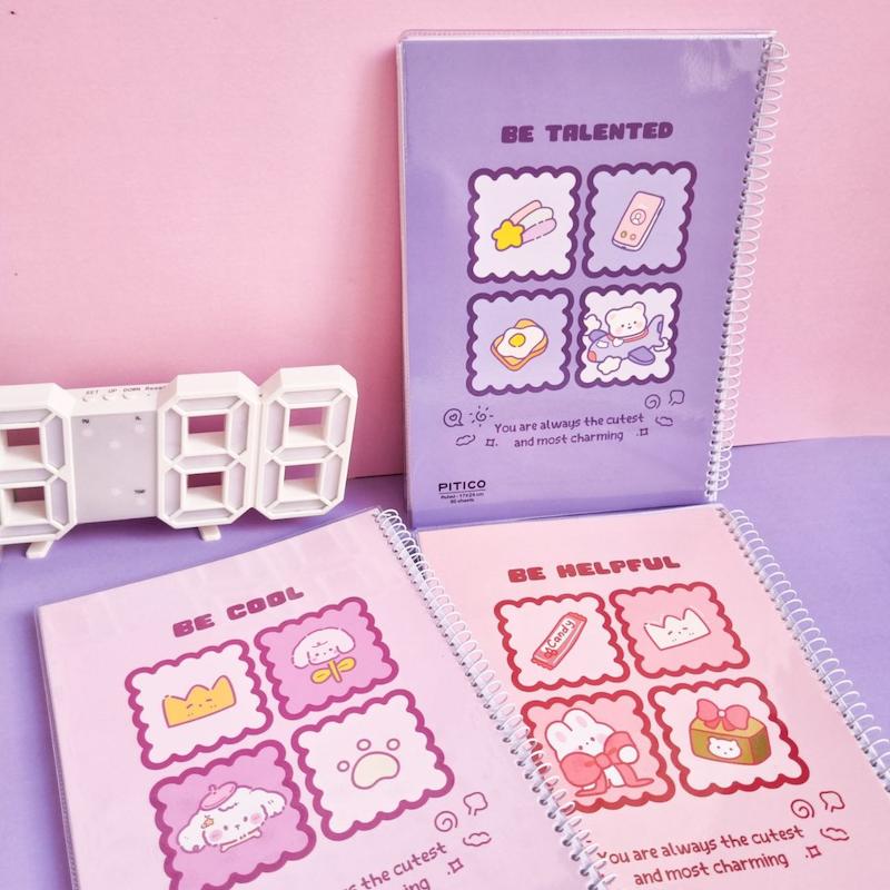 دفتر مجلد 80 برگ فانتزی Pitico مدل Unique Puzzle کد 373