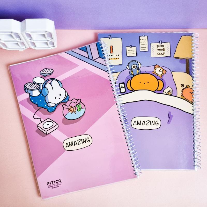 دفتر مجلد 80 برگ فانتزی Pitico مدل Amazing کد 383