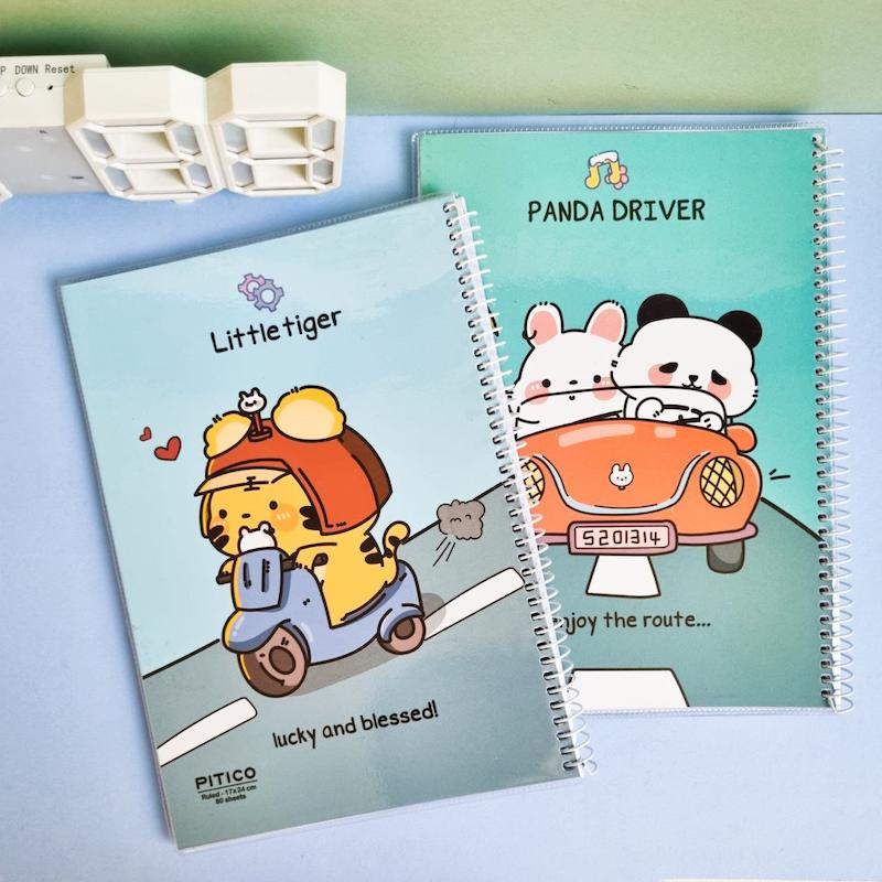 دفتر مجلد 80 برگ فانتزی Pitico مدل Kawaii Characters کد 364