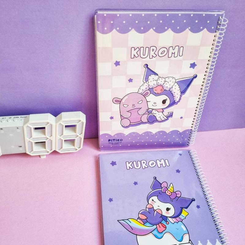 دفتر مجلد 60 برگ فانتزی Pitico مدل Kuromi کد 327