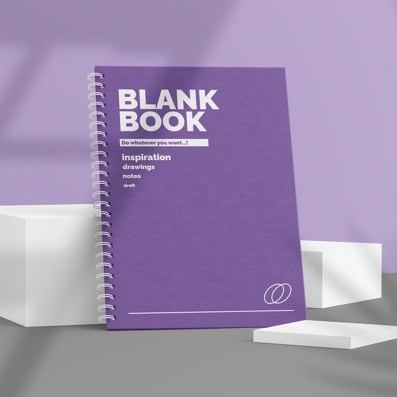 دفتر شطرنجی مینیمال Blank Book طرح Amethyst کد 1002