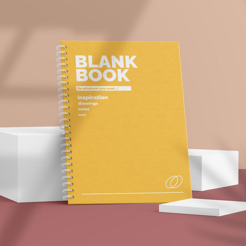 دفتر شطرنجی مینیمال Blank Book طرح Amber کد 1001