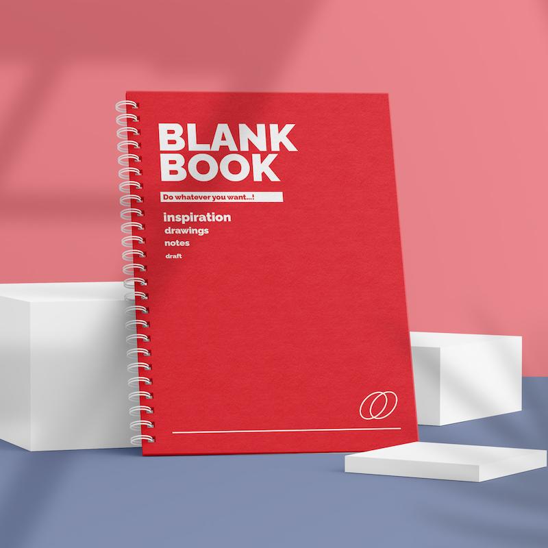 دفتر شطرنجی مینیمال Blank Book طرح Blood Moon کد 1004