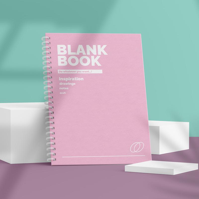 دفتر شطرنجی مینیمال Blank Book طرح Cotton Candy کد 1005