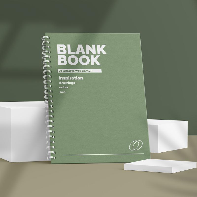 دفتر شطرنجی مینیمال Blank Book طرح Forest Spirit کد 1006