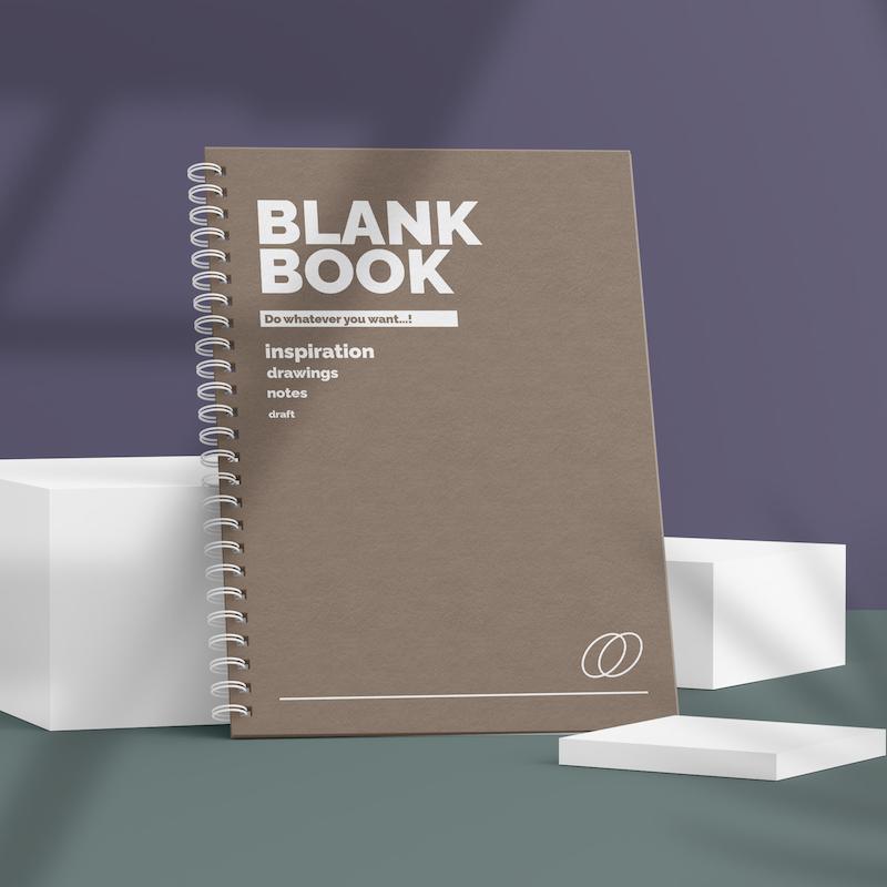 دفتر شطرنجی مینیمال Blank Book طرح Mocha Dusk کد 1011