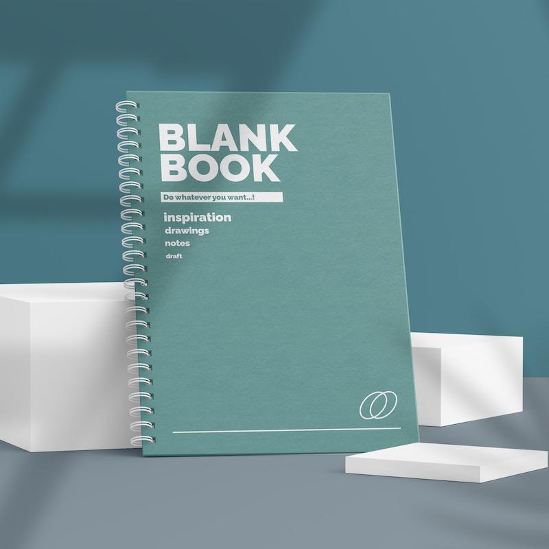 دفتر شطرنجی مینیمال Blank Book طرح Ocean Mist کد 1013