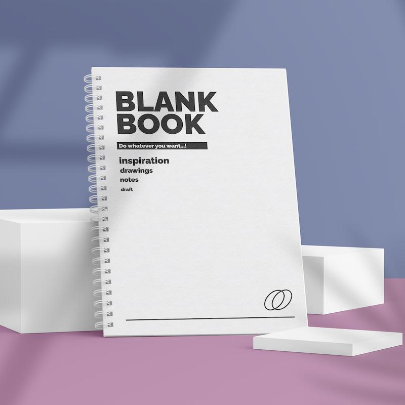 دفتر شطرنجی مینیمال Blank Book طرح Pearl کد 1016