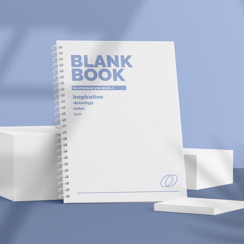 دفتر شطرنجی مینیمال Blank Book طرح Snow کد 1021